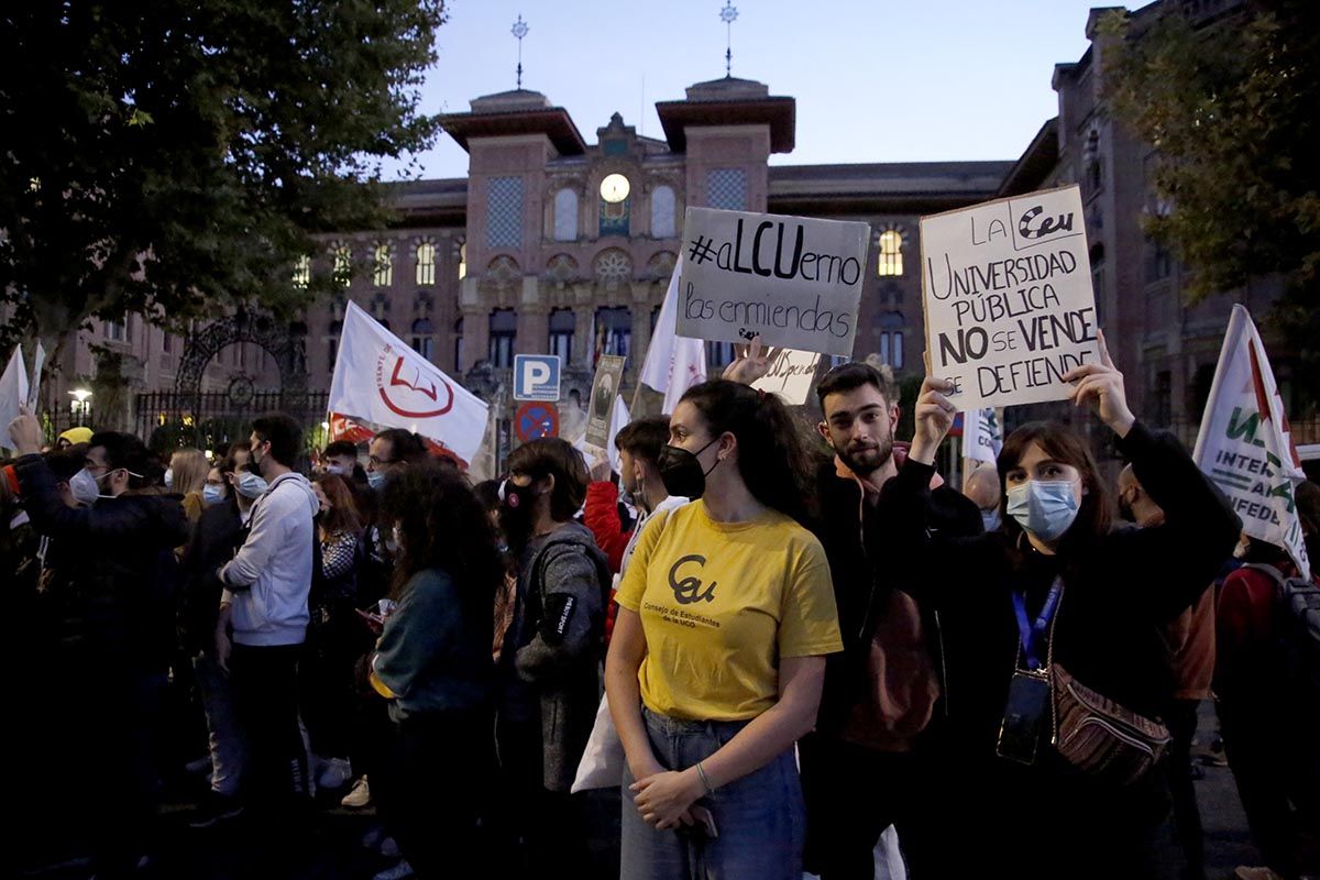 Protesta de los universitarios cordobeses por la LOSU