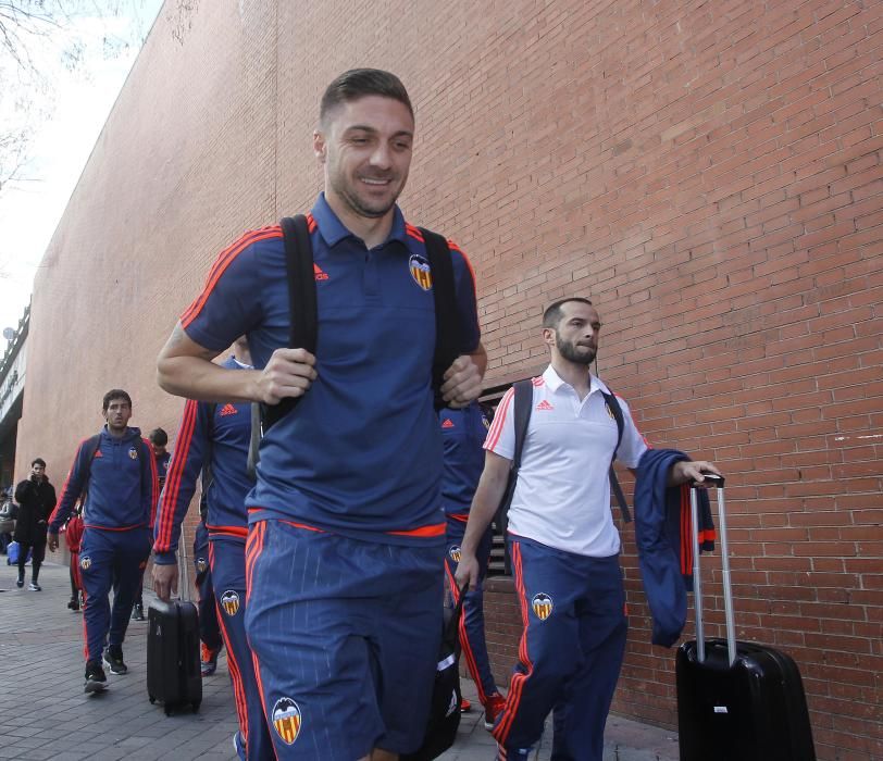 La expedición del Valencia ya está en Madrid