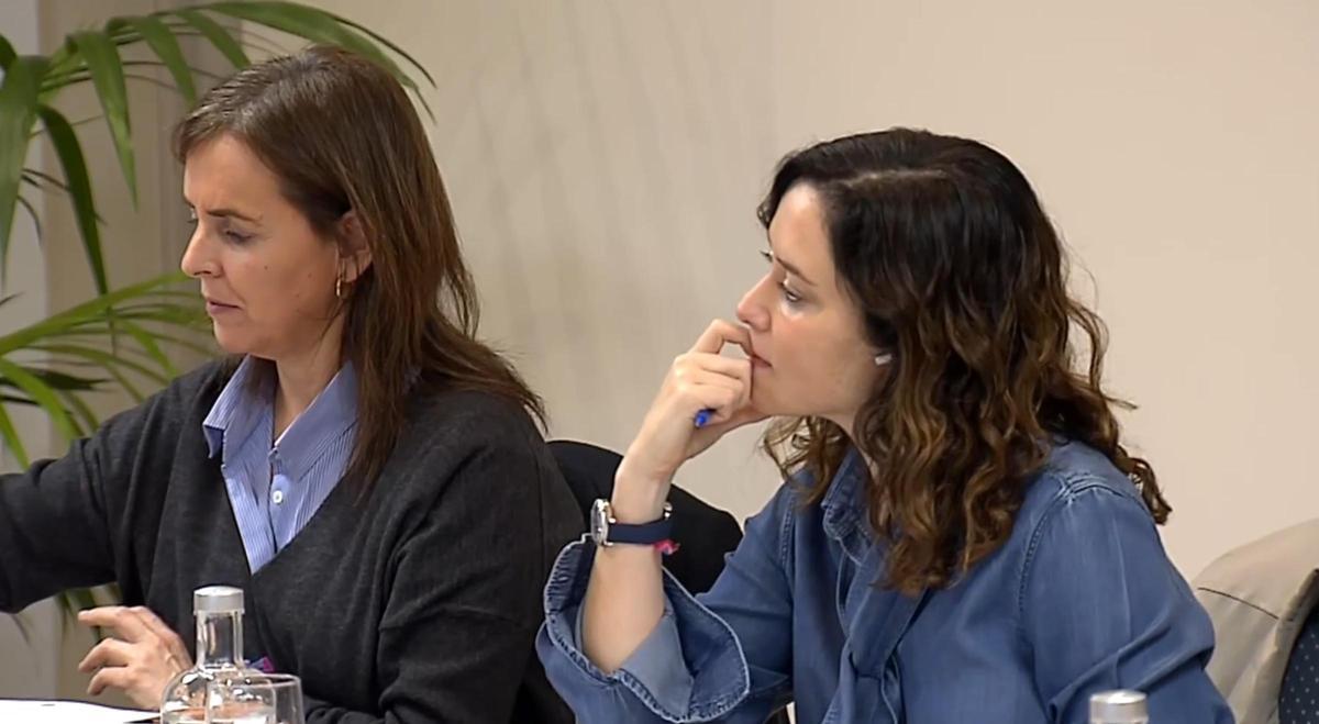 La responsable de Organización del PP, Carmen Fúnez, y la presidenta de la Comunidad de Madrid, Isabel Díaz Ayuso.