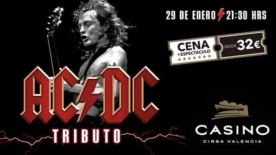 Tributo a la mítica banda AC/DC, en Casino Cirsa Valencia