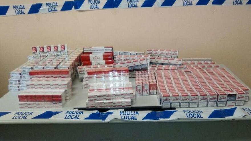 Intervenidas 1.100 cajetillas de tabaco de contrabando listas para venderse en un kiosco de Levante