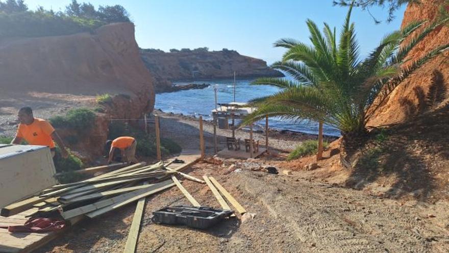 Cierre de la playa de es Bol Nou