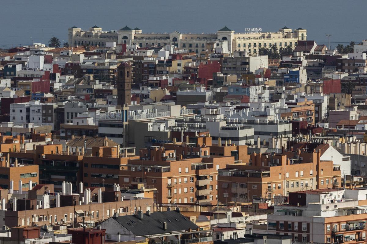 Edificios de viviendas del el distrito del Marítimo de València.