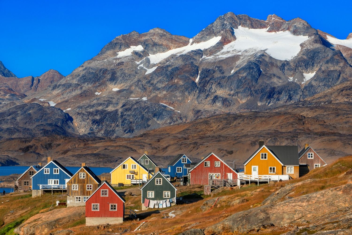 Coloridad casas en Tasiilaq.