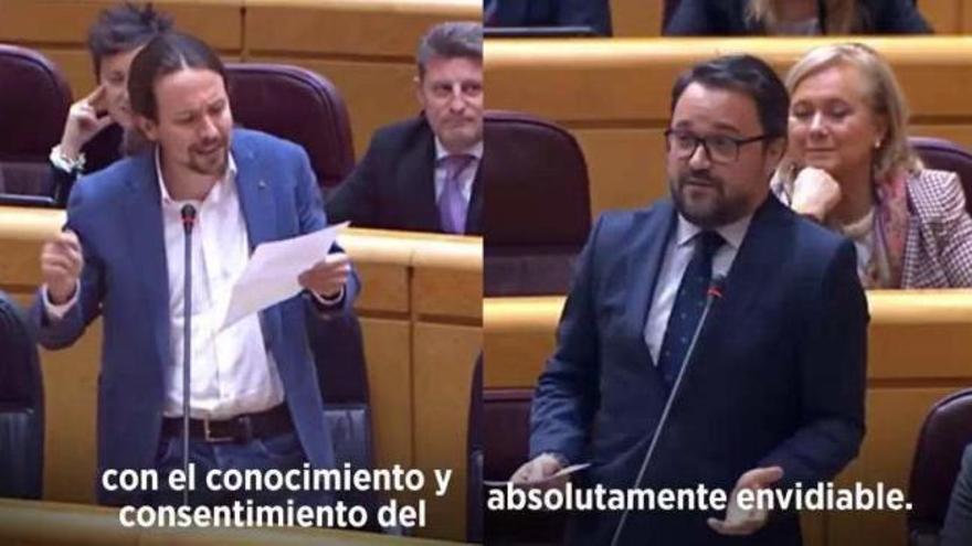 Rifirrafe entre Asier Antona y Pablo Iglesias en el Senado