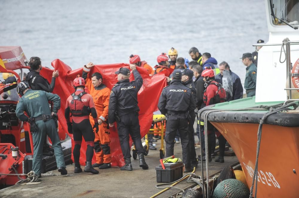 Operativo de rescate del cuerpo de Andrea en A Coruña