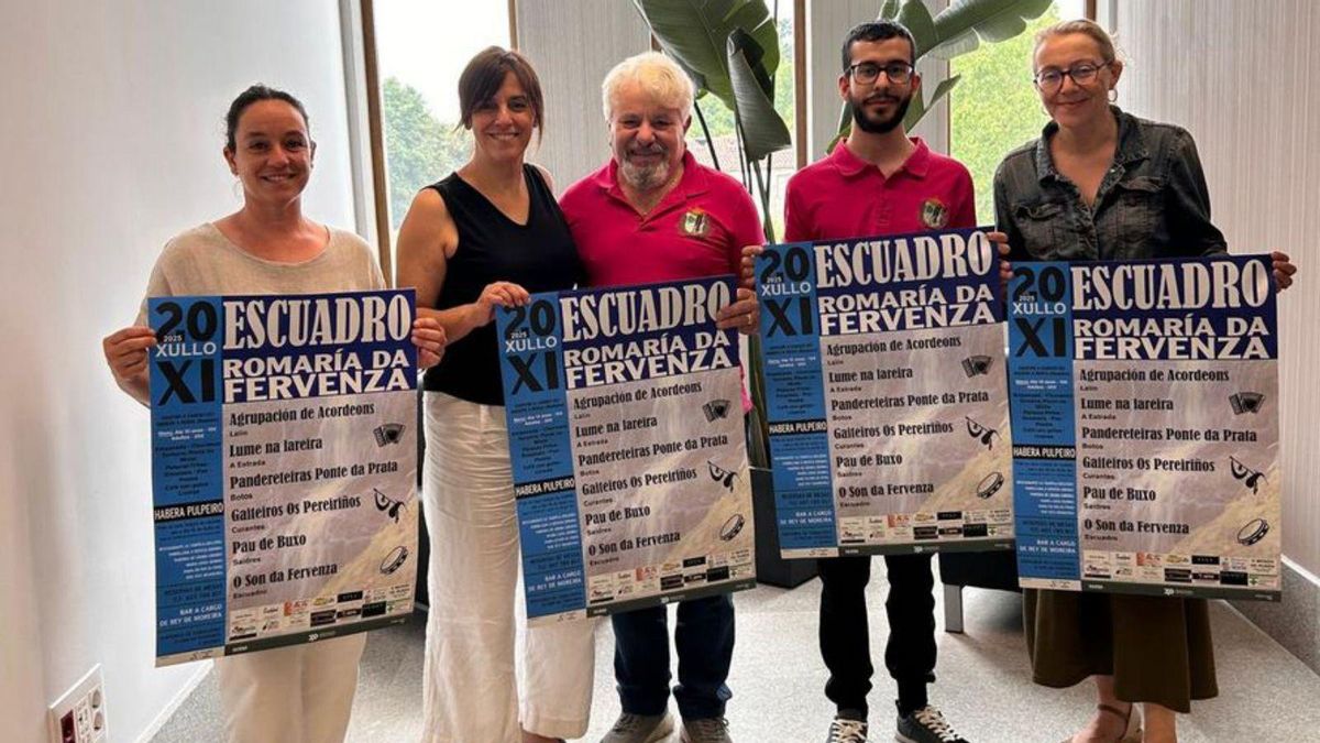 Presentación do cartel, onte, no Concello de Silleda.
