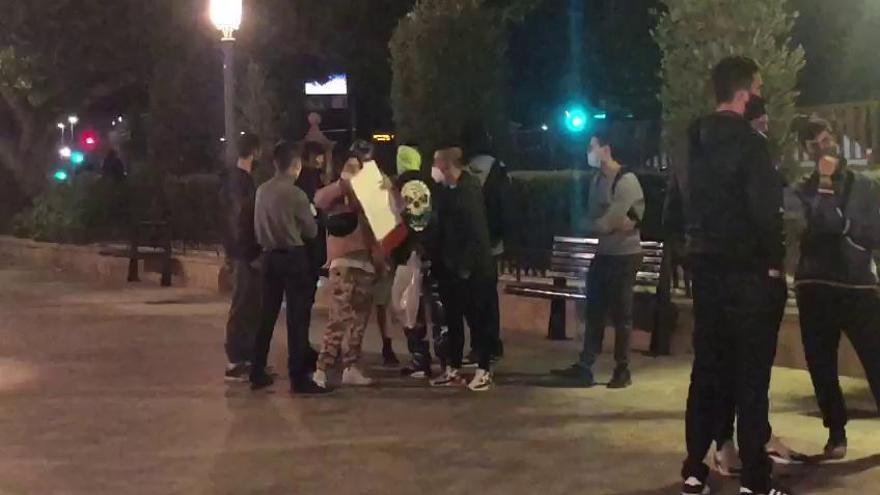 Protesta negacionista en Murcia