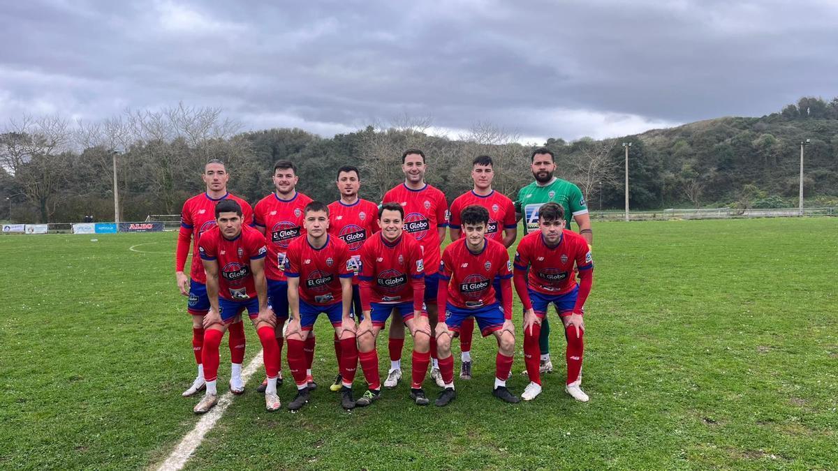 Jugadores del Salas en una foto de febrero.