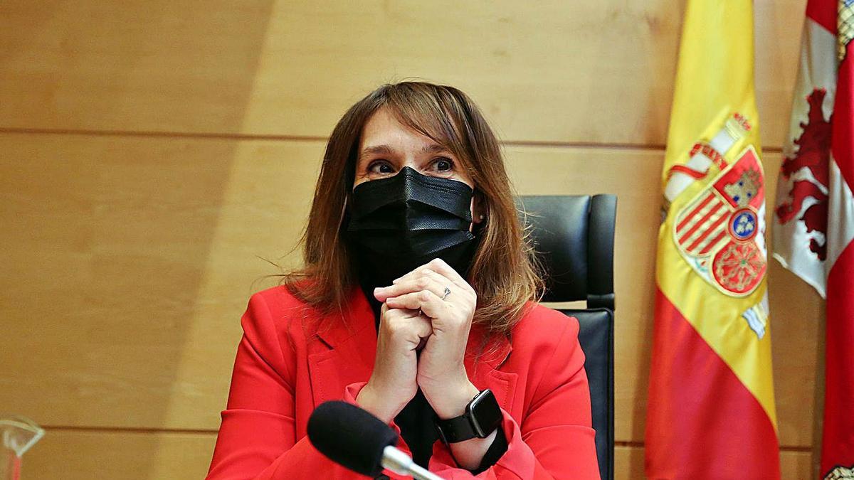 La consejera de Educación, Rocío Lucas, durante una rueda de prensa. | Ical