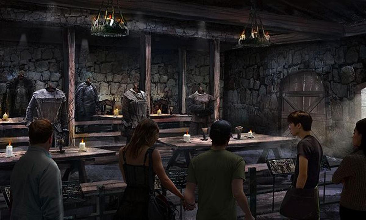 Hall del Castillo Negro de 'Juego de Tronos' en el parque temático 'Game of thrones Studio Tour'