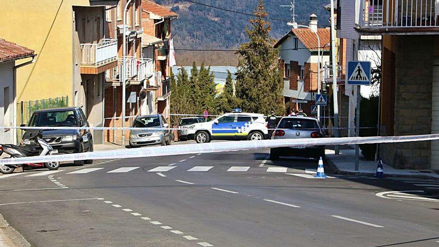 La zona abalisada per la policia dijous per l&#039;apunyalament.