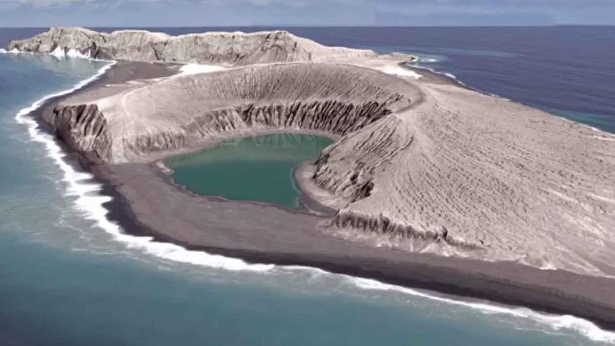 Una nueva isla del Pacífico se está formando a partir de ceniza en Tonga.