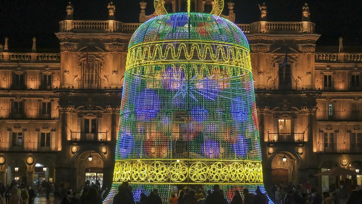 Iluminación navideña en Salamanca.