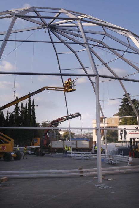 Instal·lació de la Cúpula de les Arts