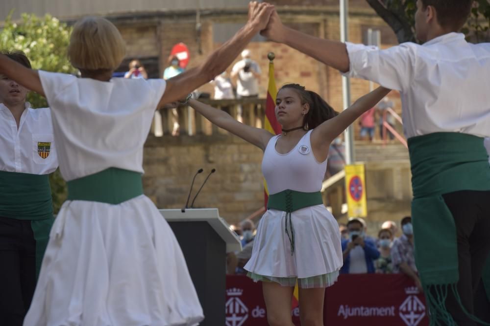 L'acte de la Diada 2020 a Manresa, en fotos