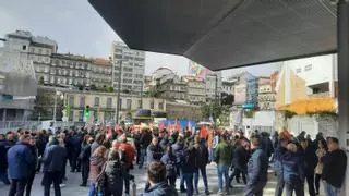 Galicia se frena por la huelga del transporte