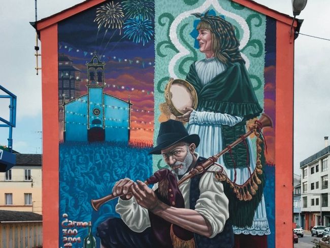 El mural de A Coruña nominado a mejor del mundo: pintado en 4 días y con una historia centenaria