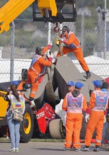Grave accidente de Carlos Sainz en el circuito de Sochi