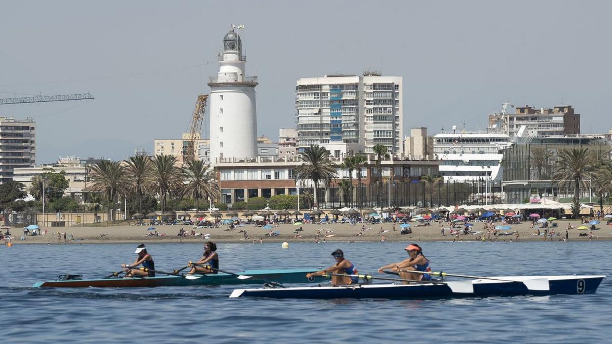 Imagen de una de las pruebas celebrada este sábado en aguas de La Malagueta. | RCM