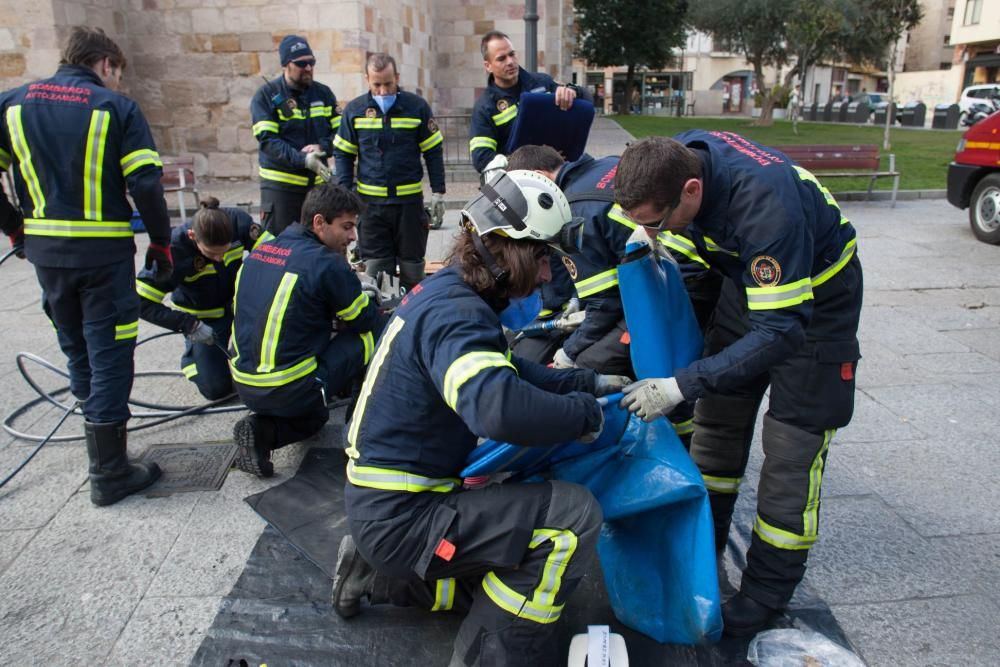 Simulacro de los Bomberos de Zamora