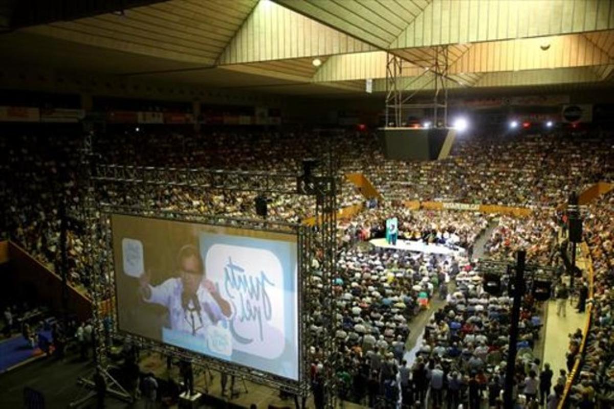 Míting central de Junts pel Sí a Girona, al pavelló de Fontajau.