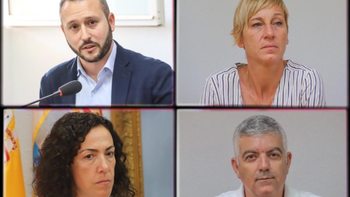 De izquierda a derecha y arriba a abajo, Domingo Paredes, Diana Box, Rosario Marínez Chazarra y Antonio Vidal