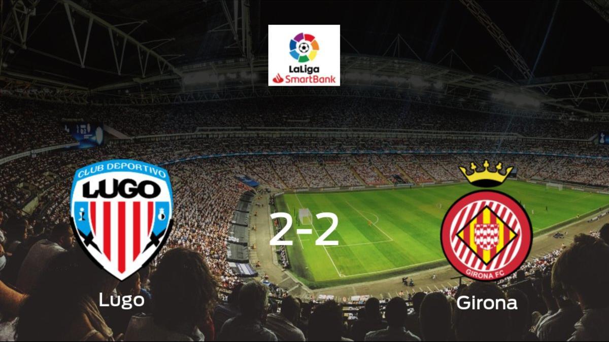 El Girona logra un empate a dos frente al Lugo