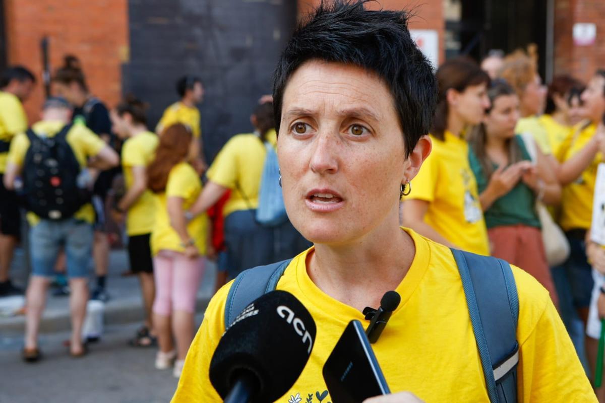 La protesta de docents a Manresa, en imatges