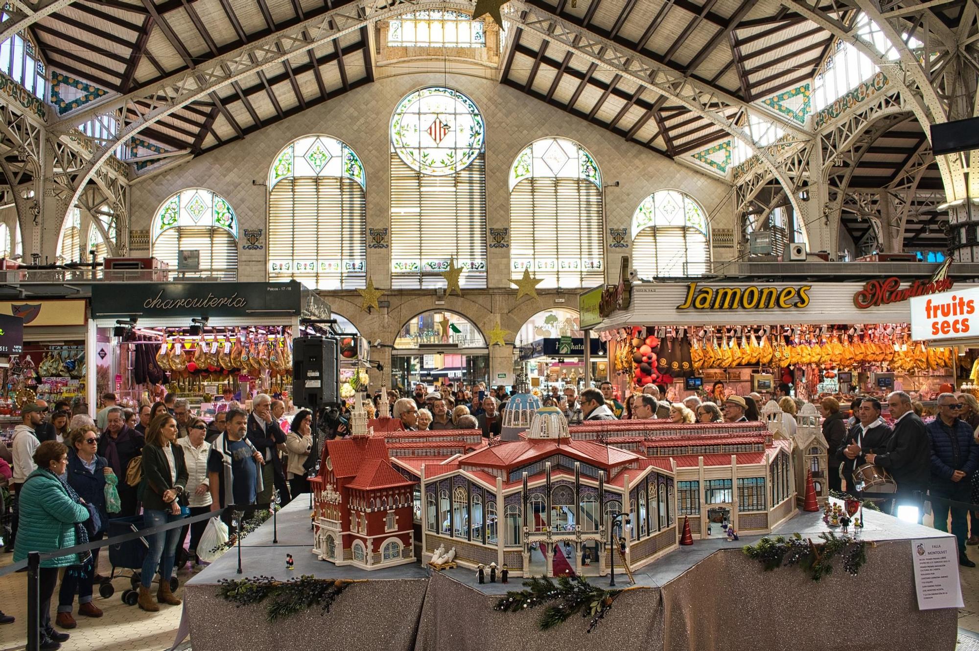 Así es el belén del Mercado Central de València, de la falla Monteolivete