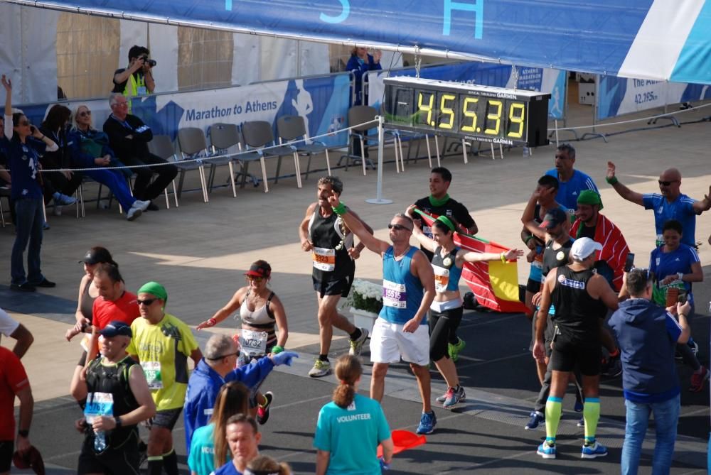 Los alistanos en la maratón de Atenas.