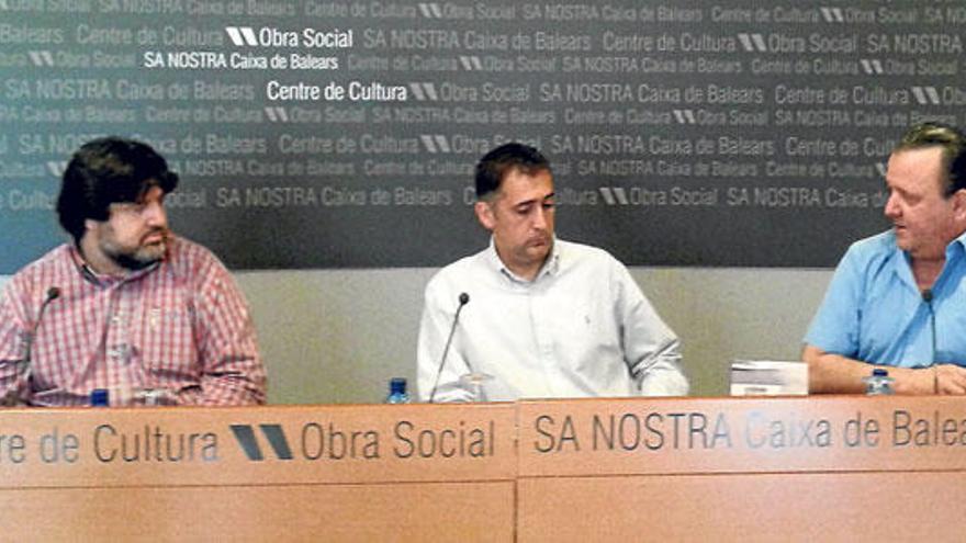 Josep M. Pijuan, Miquel Horrach y Enric d´Abadal.