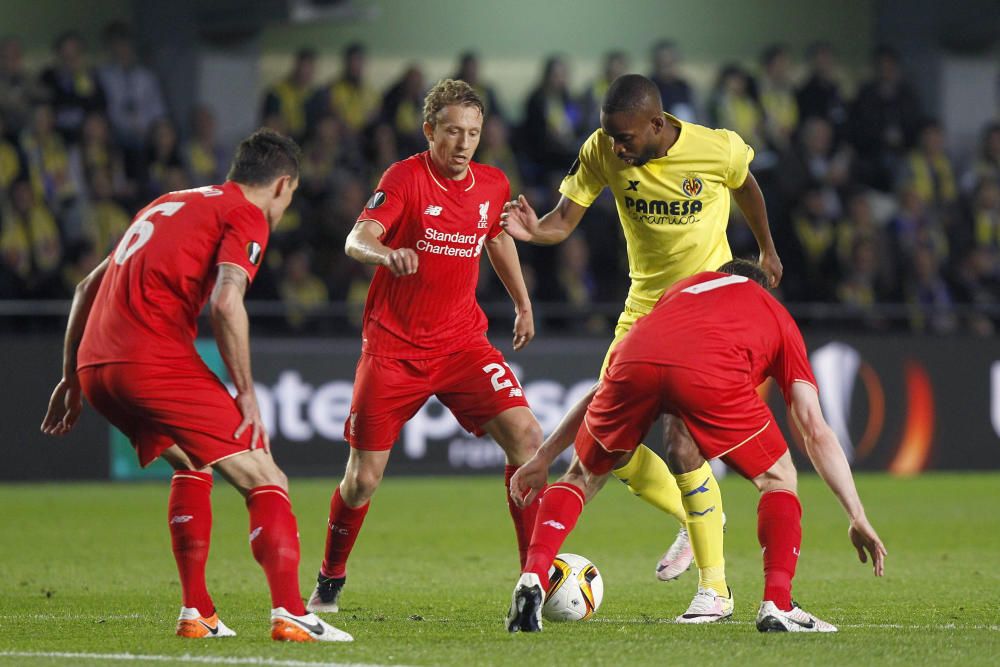 Las mejores imágenes del partido de ida de las semifinales de la Europa League entre el Villarreal y el Liverpool.