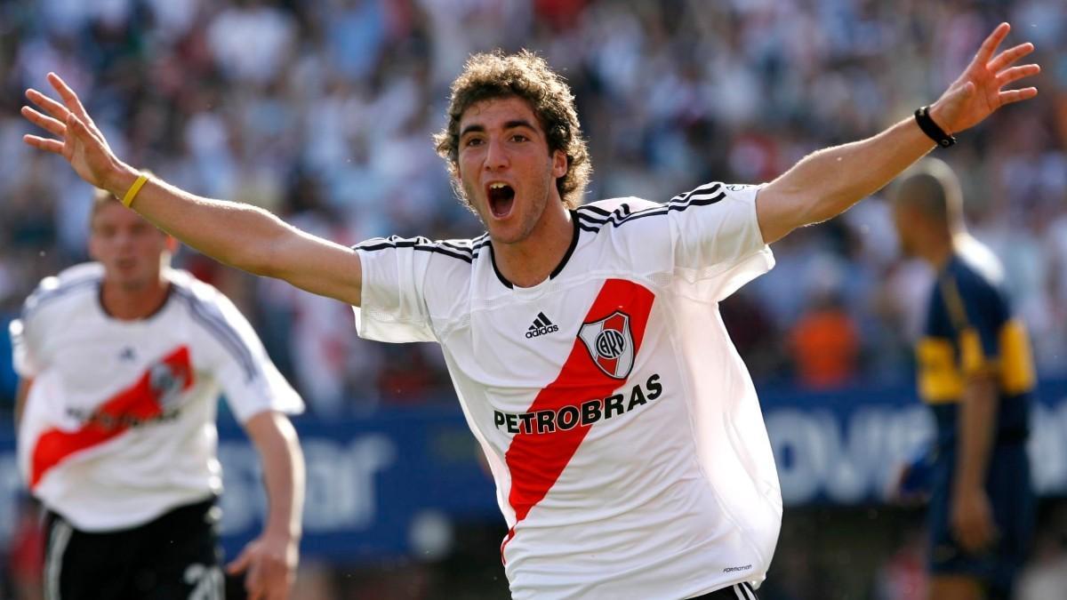 Higuaín, en su etapa en River Plate