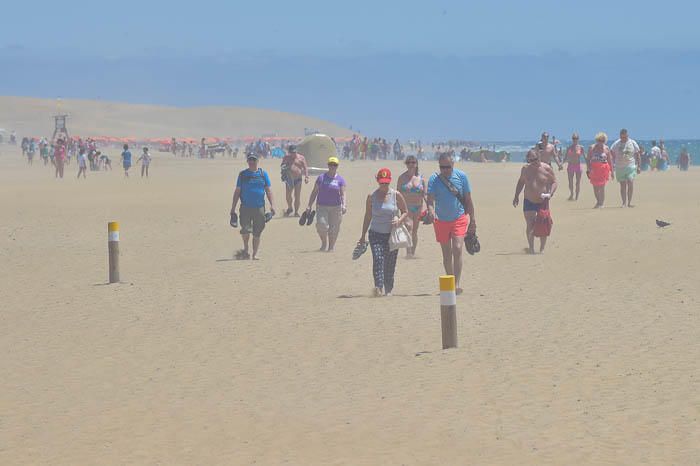 Viento en la playa de Maspalomas