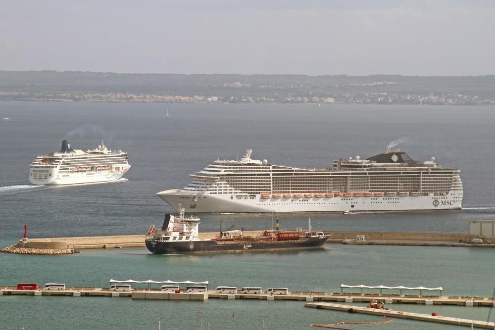 Kreuzfahrtschiffe zu Besuch im Hafen von Palma