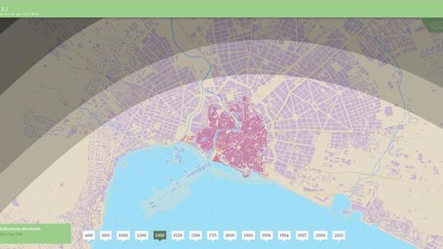 Presentan un visor para ver el mapa de Palma desde el año 0 hasta 2015
