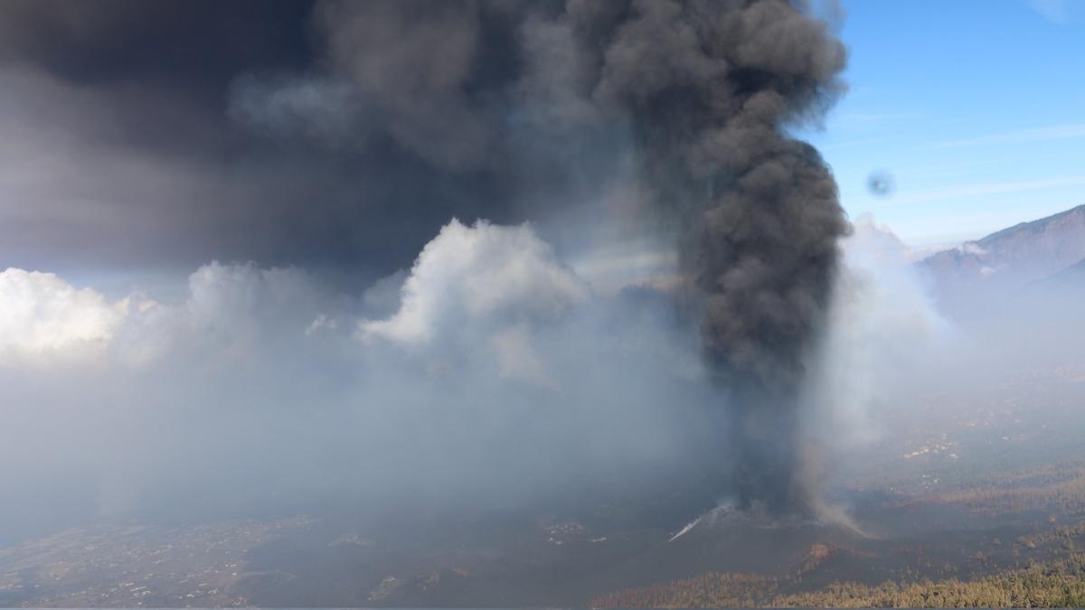 Avance de la colada de lava del volcán de La Palma (13/10/21)