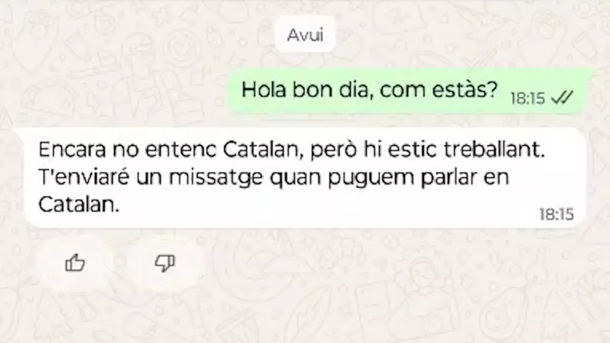 La IA de WhatsApp margina el catalán: lo entiende, pero no lo usa
