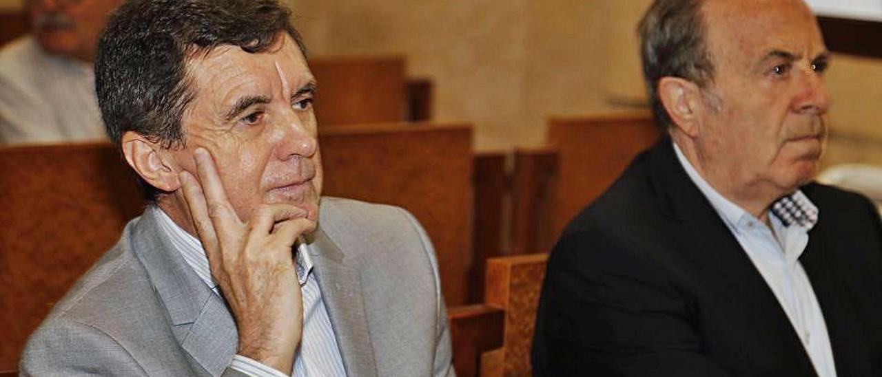 El expresident del Govern Jaume Matas en el juicio de Over junto a José María Rodríguez.