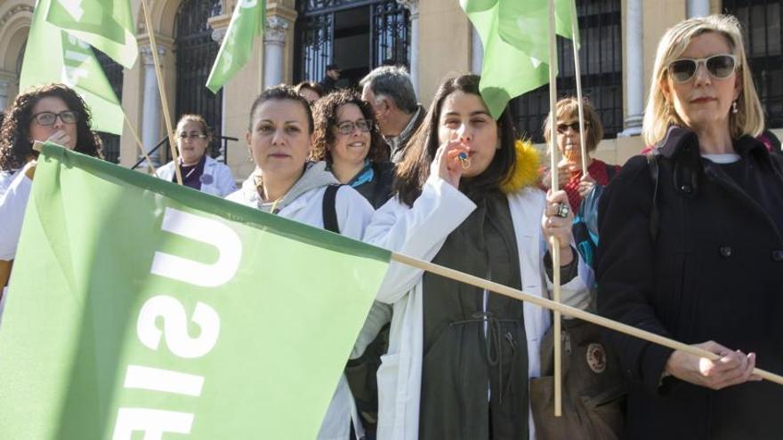 Concentración del SAC ante la Junta General del Principado, el pasado mes de mayo