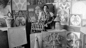 Retrato de Maruja Mallo en su estudio 1936.