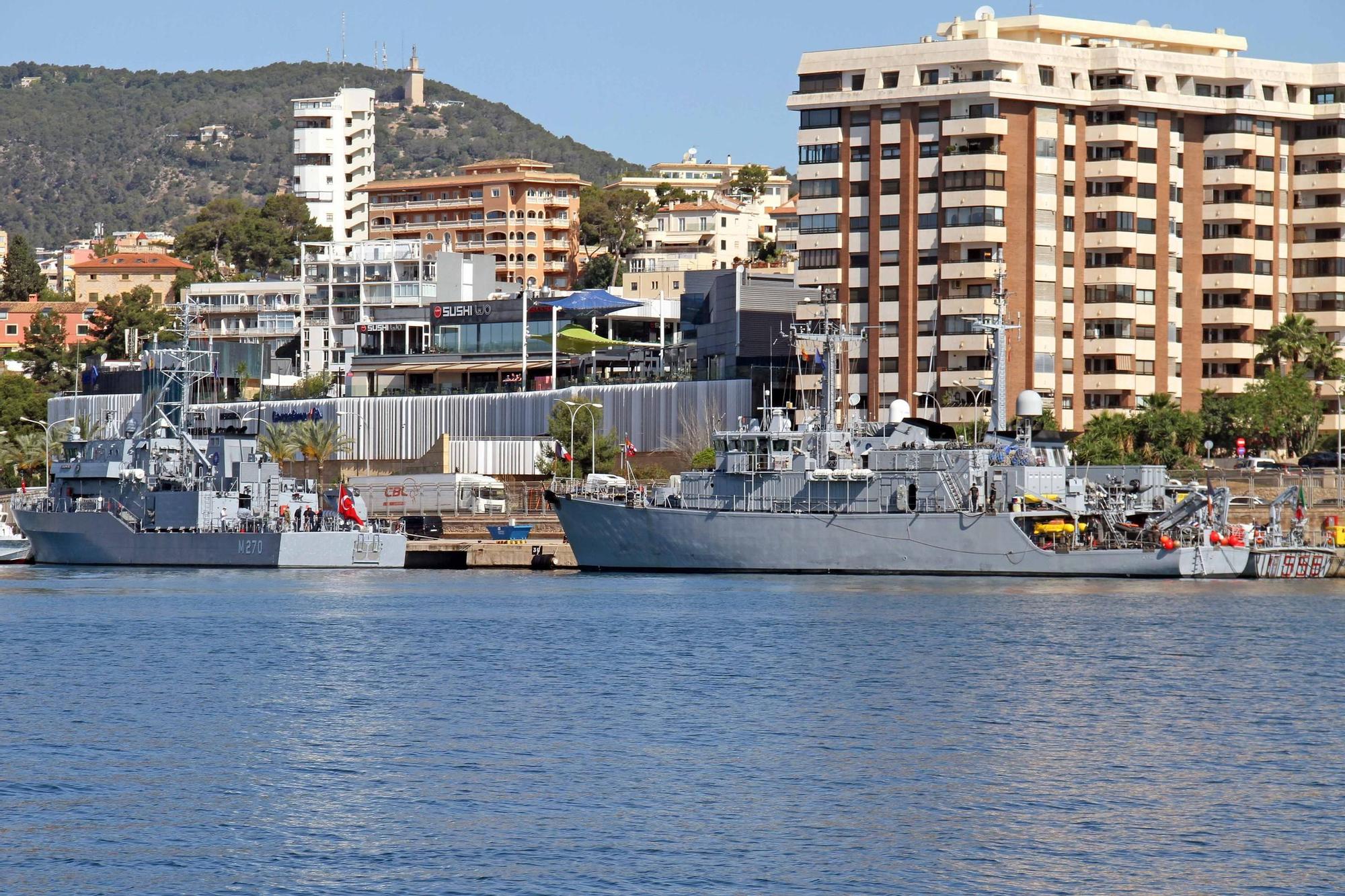 Llegada a Palma de los buques participantes en las maniobras ESP MINEX 25