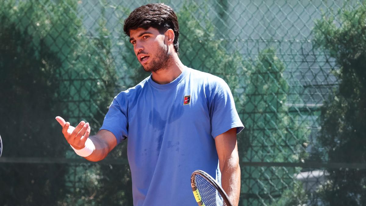 Alcaraz durante el Barcelona Open