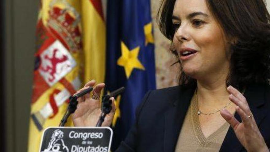 La vicepresidenta del govern espanyol, Soraya Sáenz de Santamaría