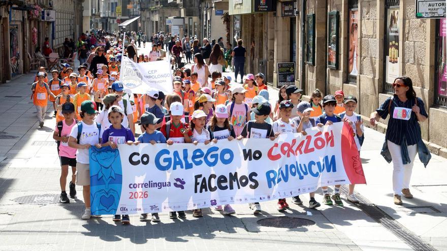 As rúas de Pontevedra gritaron en galego con motivo do Correlingua