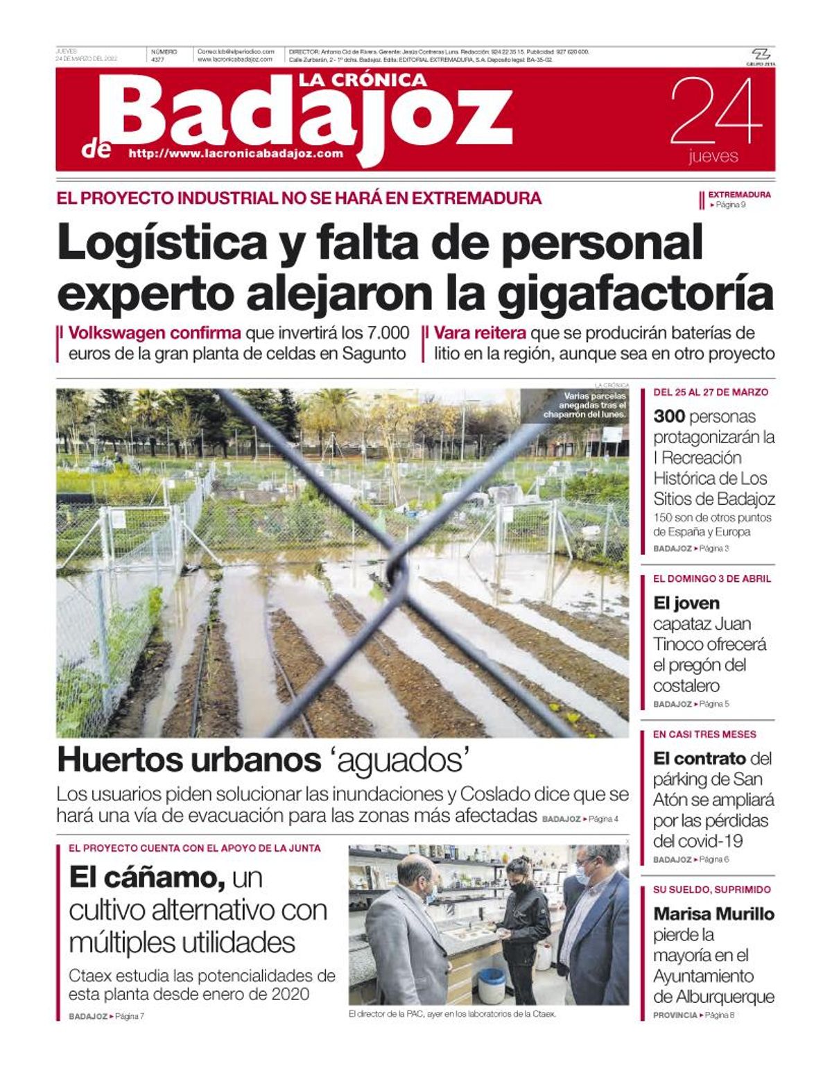 Consulta la portada correspondiente al día 24 de marzo del 2022