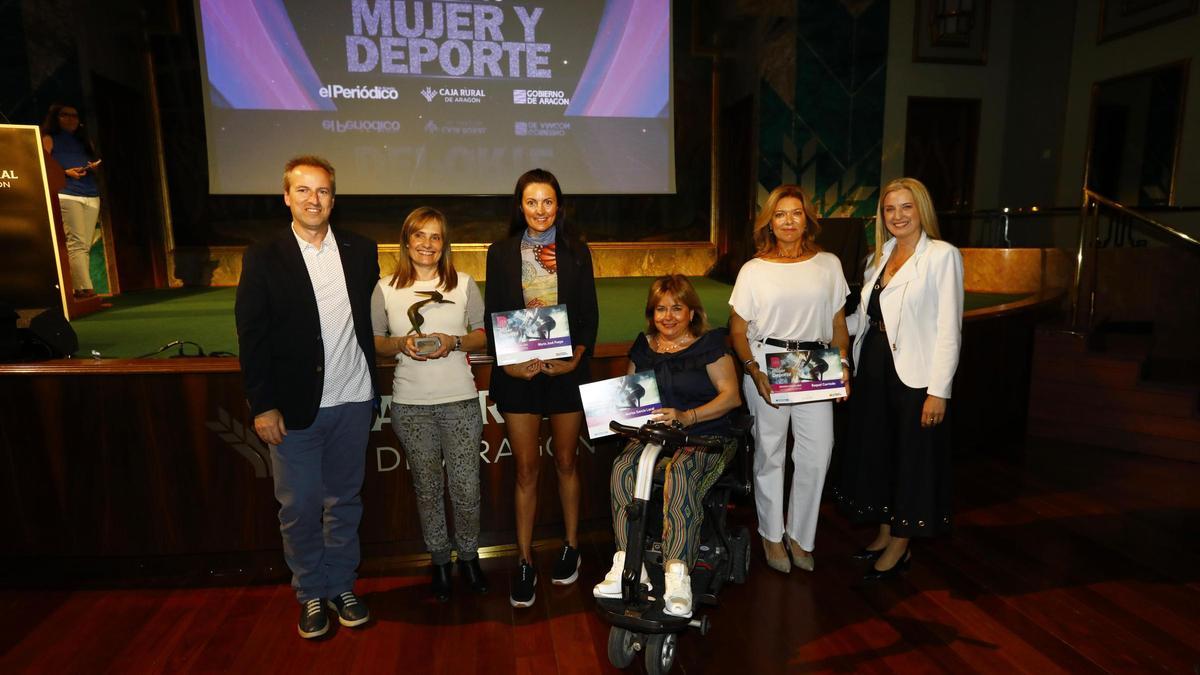 La ganadora y las finalistas al premio a la Trayectoria Deportiva 2023.