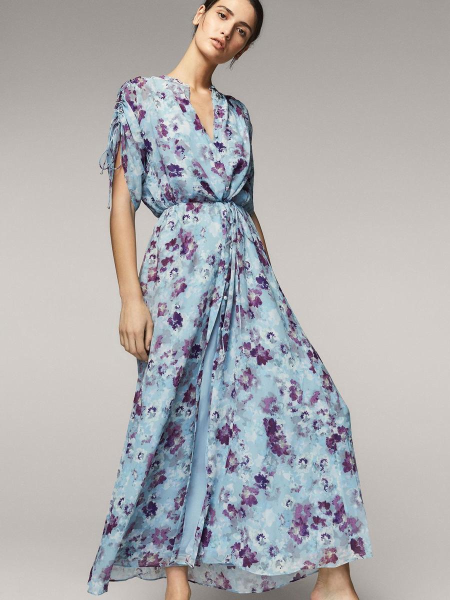 Espectacular vestido floral de Massimo Dutti para invitadas a bodas