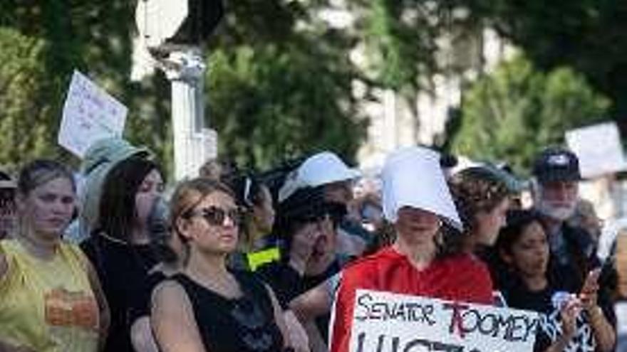 Protesta en Washington contra Kavanaugh. // AFP